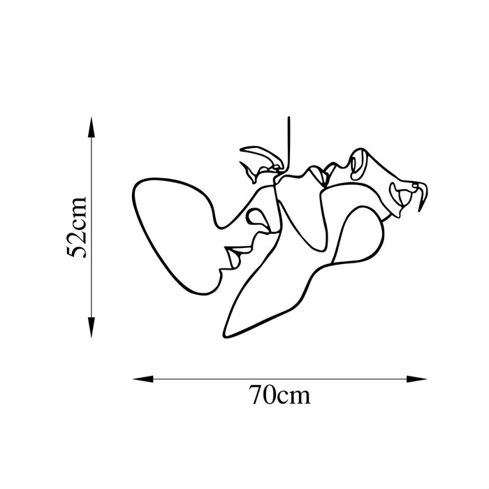 Wallity To Feel Escultura de Pared de Metal Negra Wallity To Feel Escultura de Pared de Metal Negra